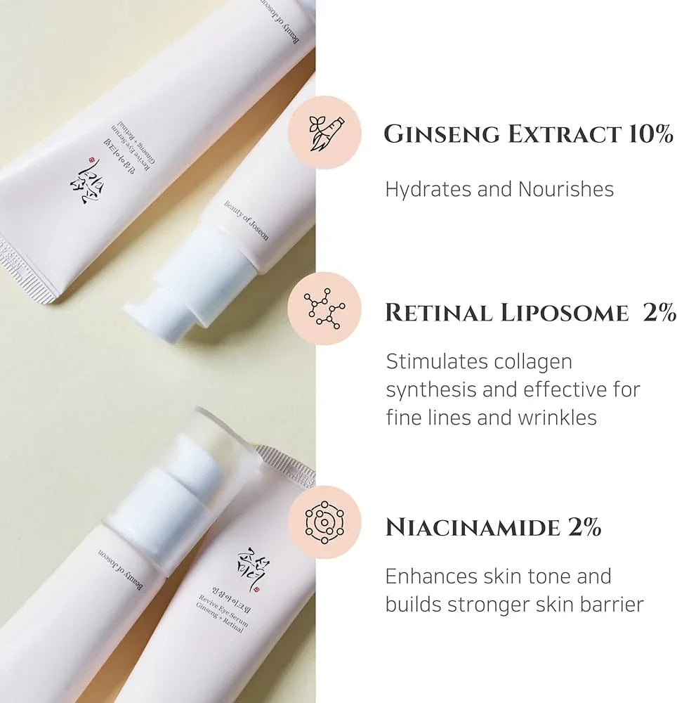 Korean Formula Eye Cream | Anti-Aging, Hydrating Formula with Ginseng & Retinal for Dark Circles and Fine Lines