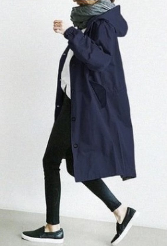 Women's Lightweight Hooded Rain Jacket - Waterproof Windbreaker for Outdoor Activewear