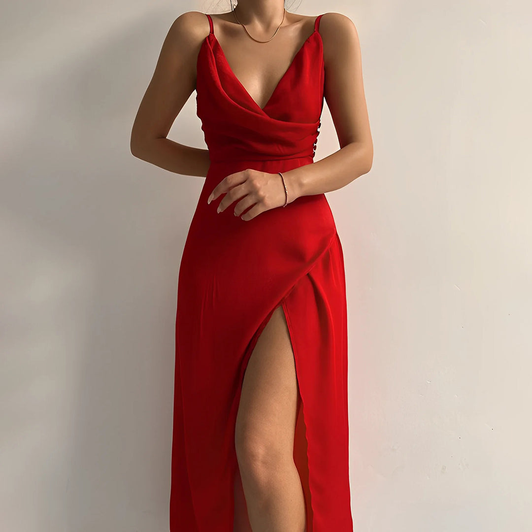 Satin Summer Dress | Lightweight, Breathable & Perfect for Beach Days and Evening Outings