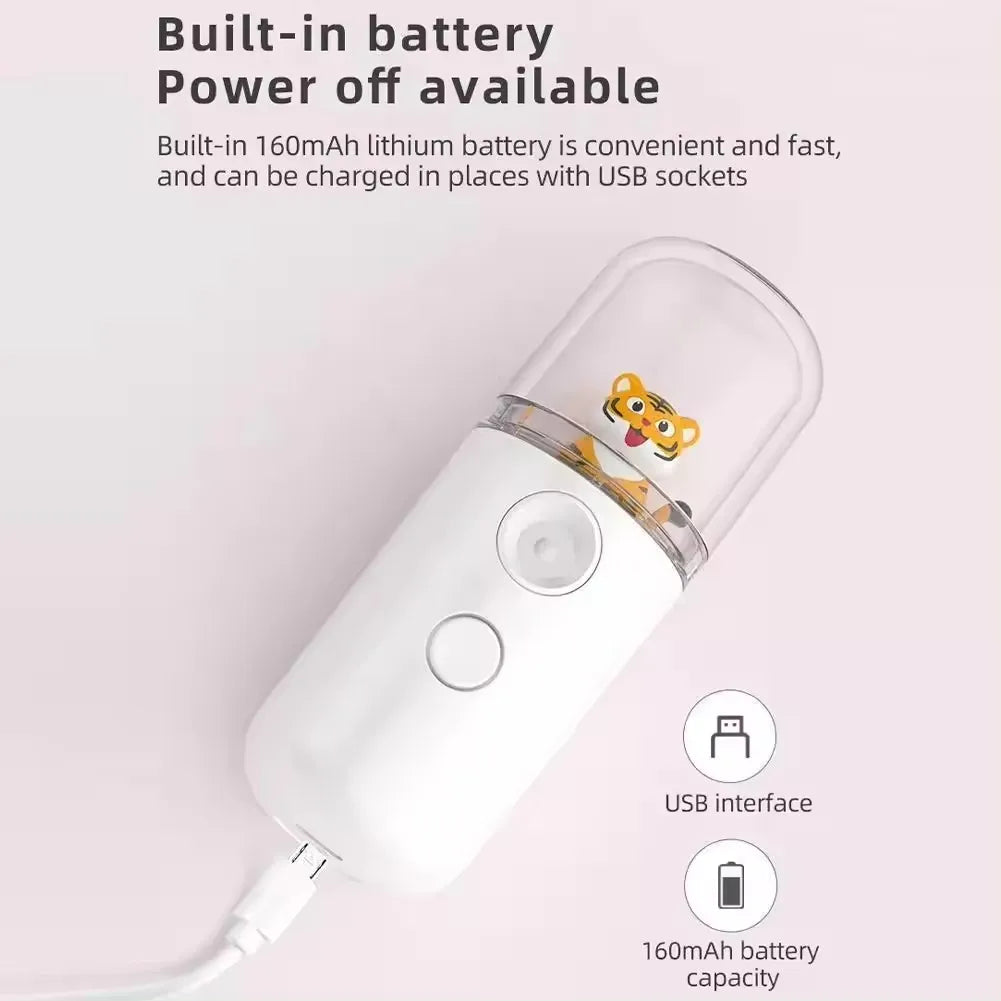 MysticMist™ | Mini USB Facial Steamer & Nebulizer | 30ML Hydrating Nano Spray for Moisturizing Skin Care & Beauty Treatment