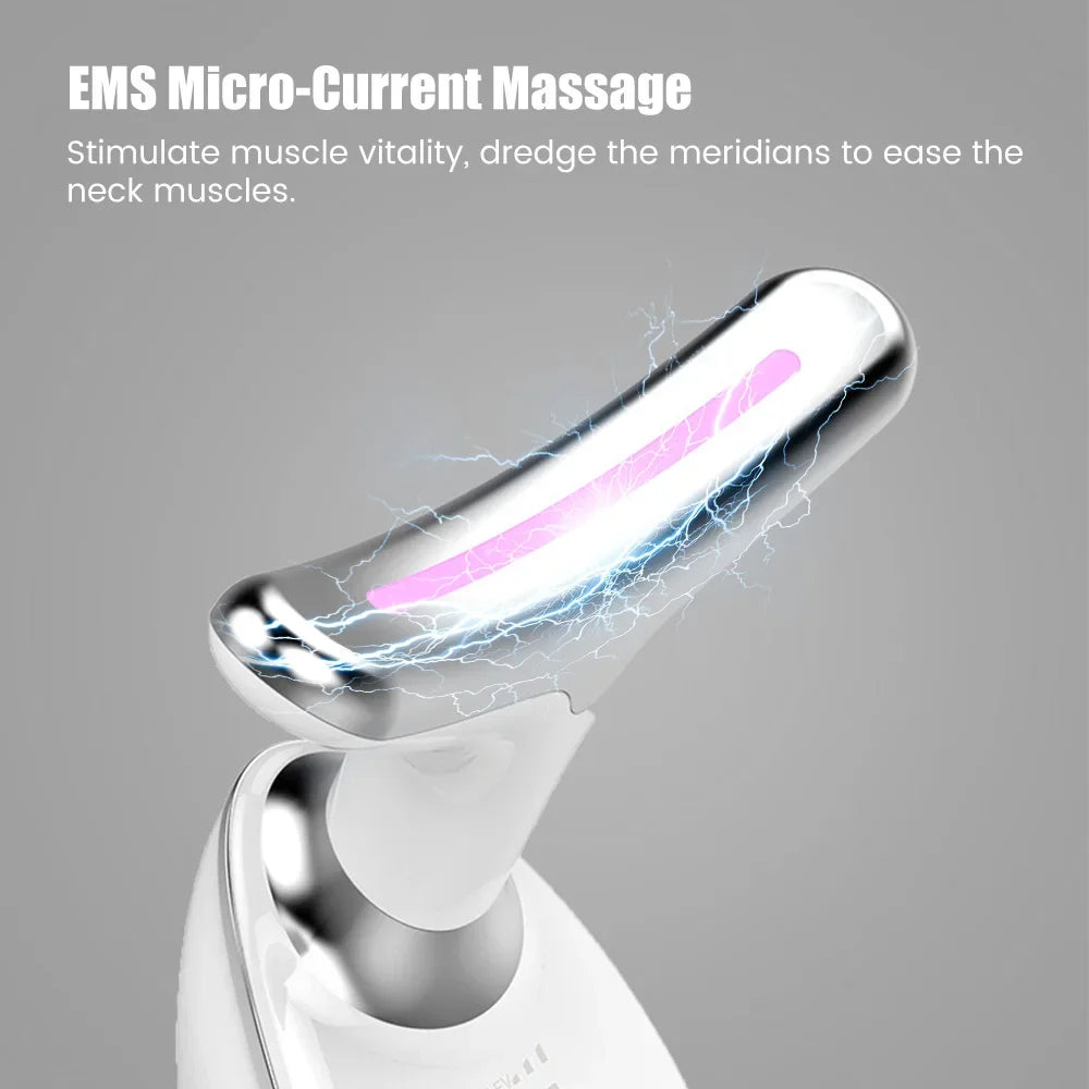Revitalis™ | EMS Facial Massager & LED Light Therapy Device for Face & Neck Lift, Double Chin Remover, Skin Rejuvenation & Tightening