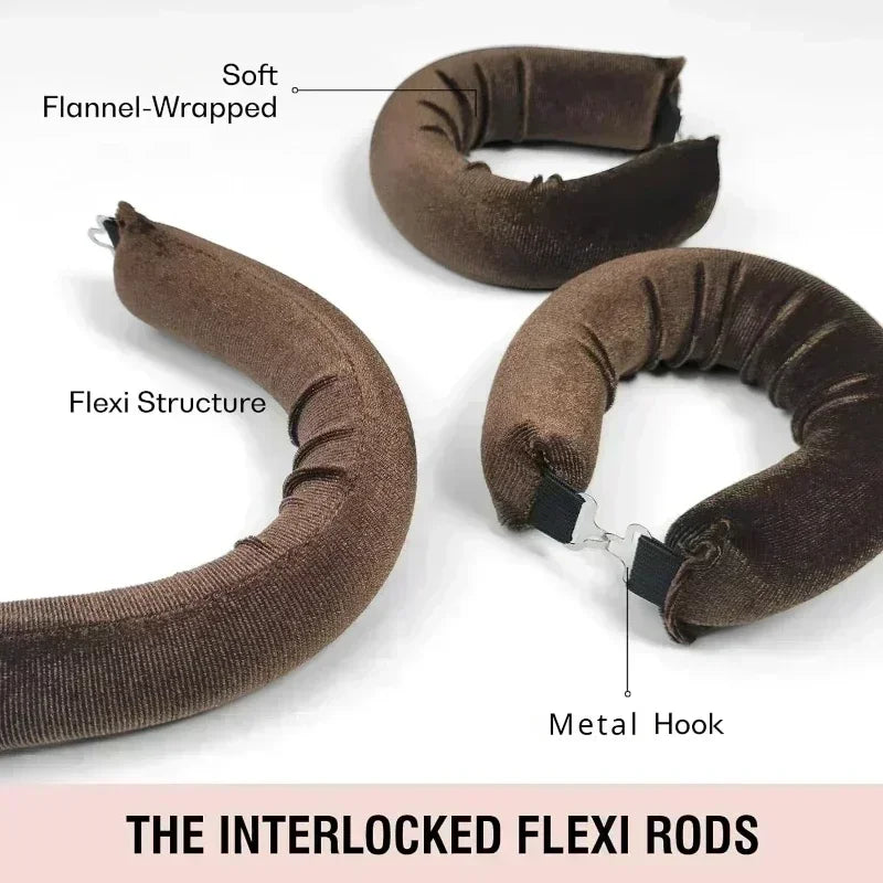 Heatless Hair Curlers Set - Flexible Soft Curling Rods & Headband for Effortless Curls While Sleeping