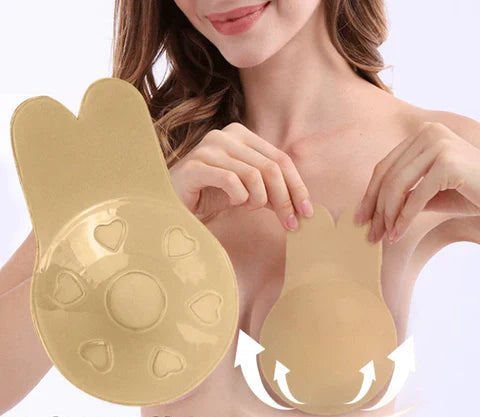 Adhesive Push-Up Bra | Invisible, Skin-Friendly Silicone & Comfortable for Backless Dresses