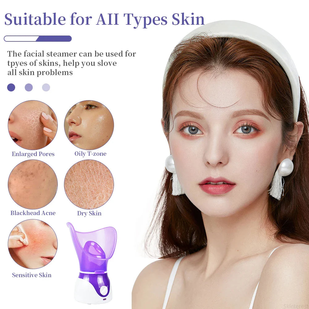 MysticMist™ | 50ML Facial Steamer & Nose Steamer for Deep Hydration, Pore Cleansing, and Skin Moisturizing Control