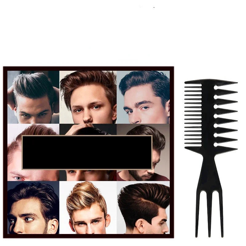 Wide Tooth Retro Oil Head Comb for Detangling Curly Hair - Professional Barber Fork Comb for Slicked Back Hairstyles