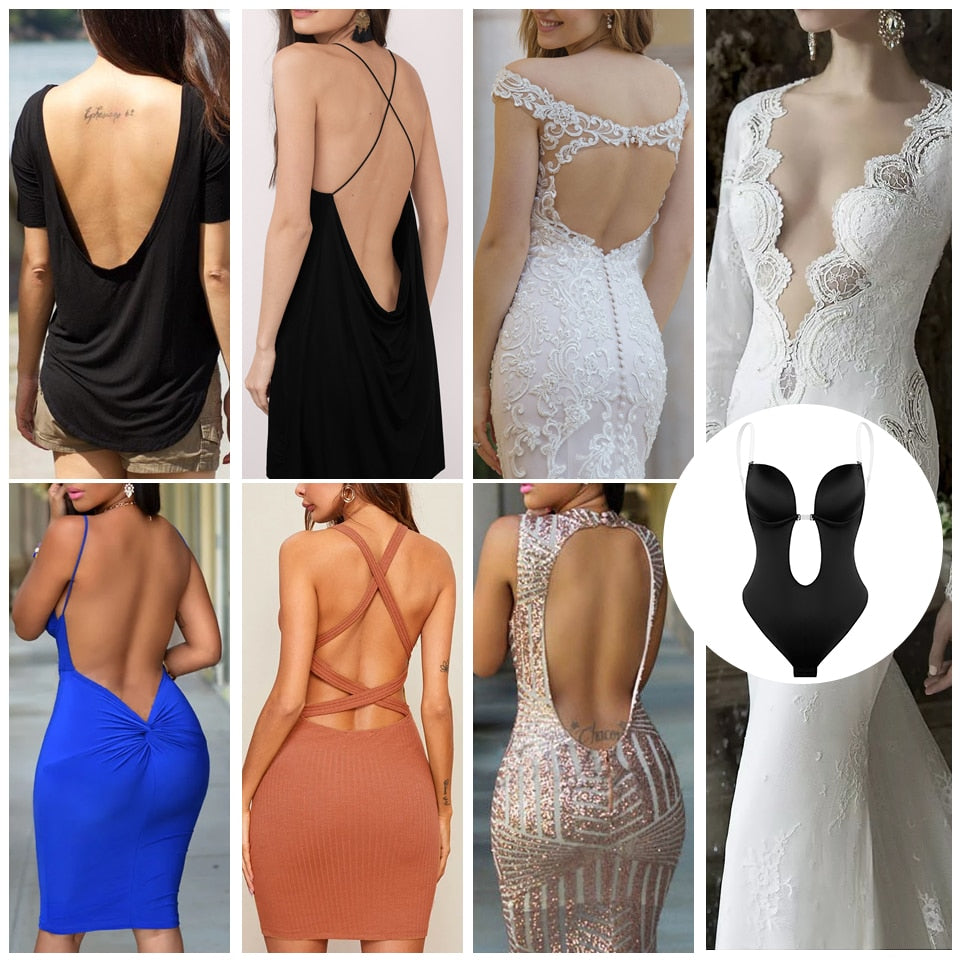 Seamless Backless Shapewear Bra | Push-Up Effect, Comfortable & Breathable for Everyday Wear