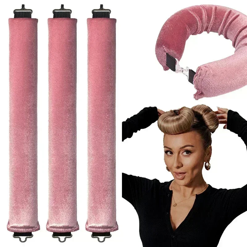 Heatless Hair Curlers Set - Flexible Soft Curling Rods & Headband for Effortless Curls While Sleeping
