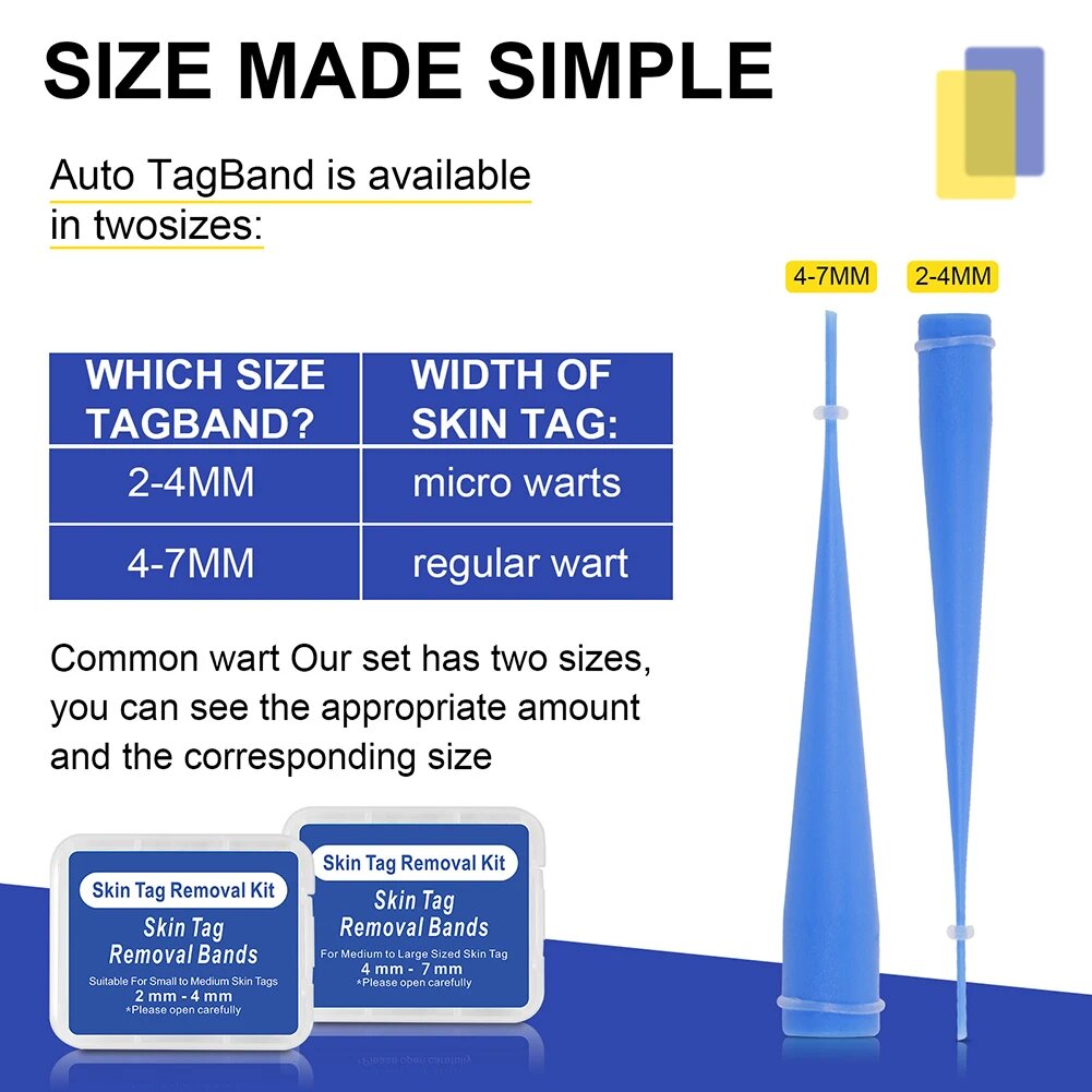 Skin Tag Removal Kit | 2-in-1 Silicone Band Ligation System for Safe and Gentle Home Use