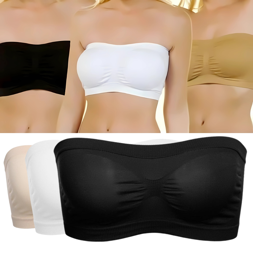 Supportive Bandeau Bra | Strapless, Smooth & Comfortable for Off-the-Shoulder Tops and Backless Dresses