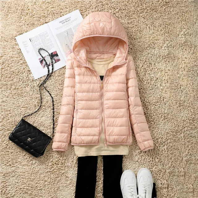 Ultra-Light Packable Down Jacket with Hood | Warm, Compact & Stylish for Winter Travel