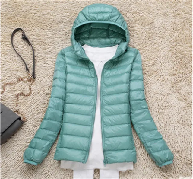 Ultra-Light Packable Down Jacket with Hood | Warm, Compact & Stylish for Winter Travel
