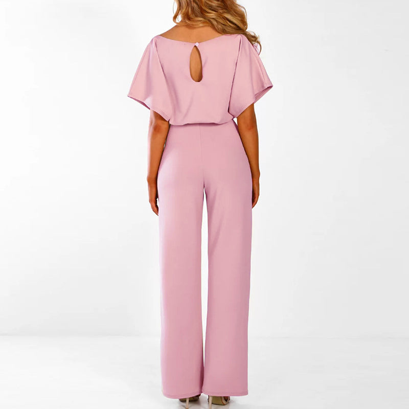 Women's Dark Blue Jumpsuit | Comfortable, Feminine & Ideal for Dining Out and Special Occasions