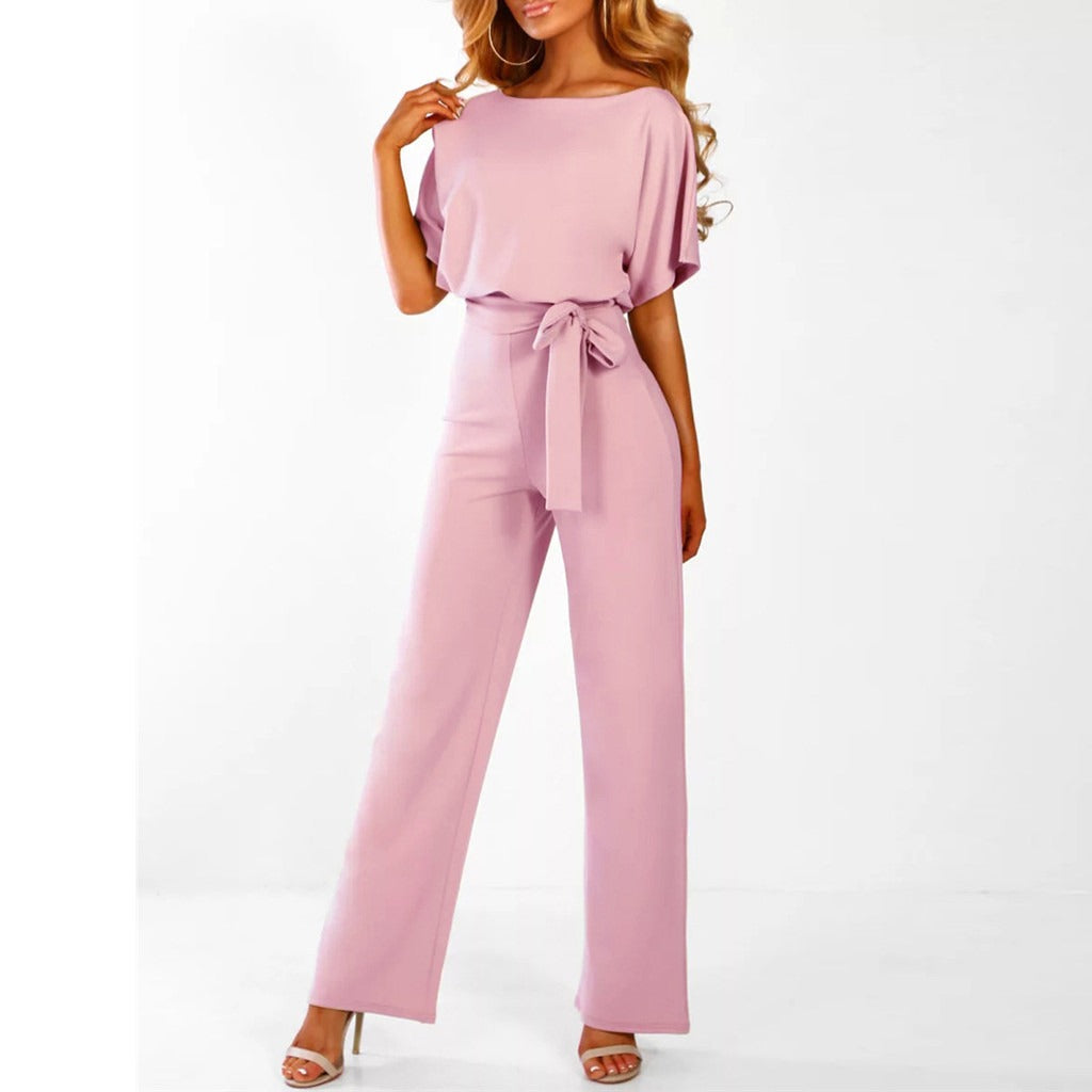 Women's Dark Blue Jumpsuit | Comfortable, Feminine & Ideal for Dining Out and Special Occasions