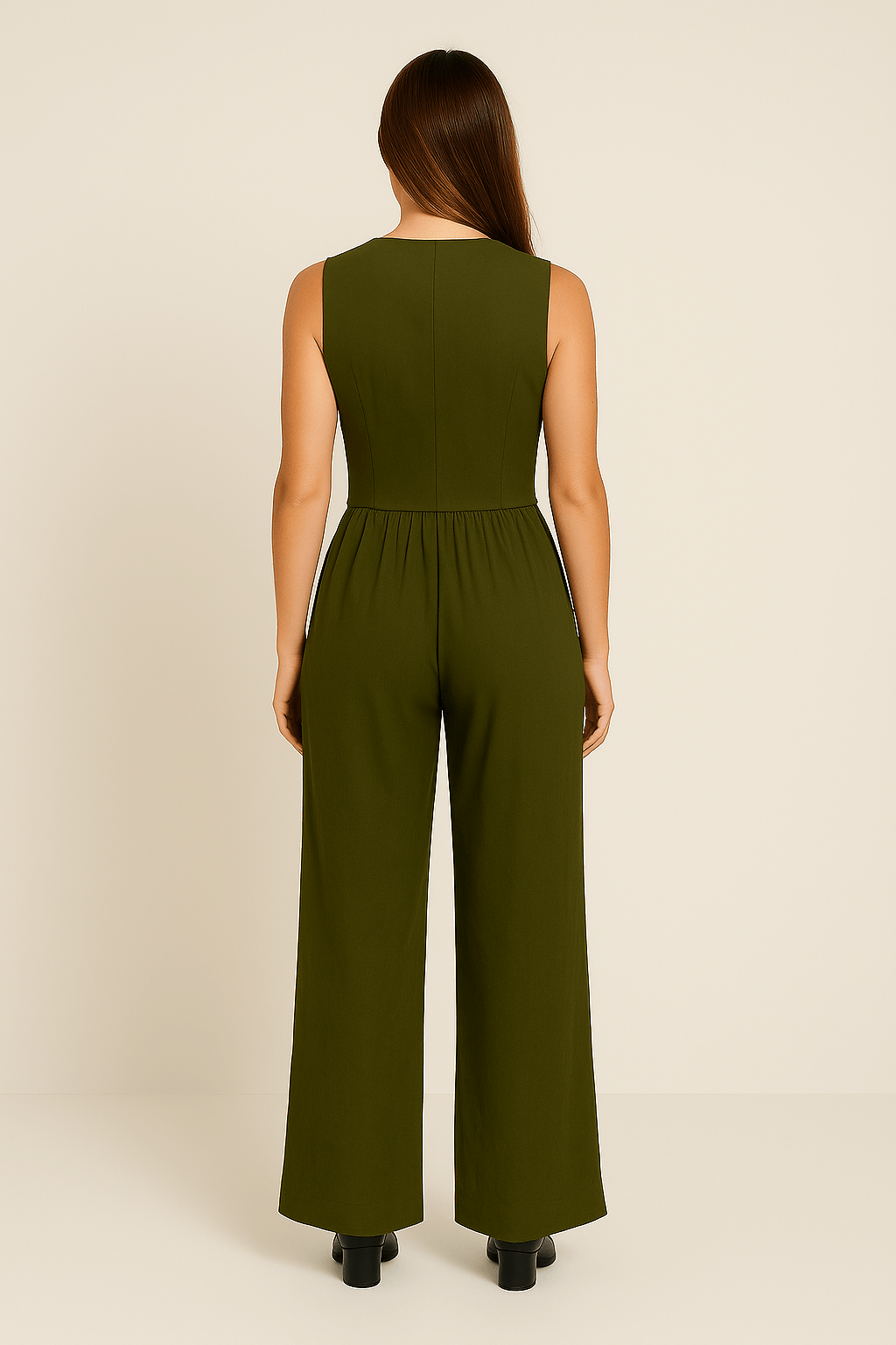 Sleeveless Linen Vest and Wide Trousers Set for Women - Cotton Casual Outfit