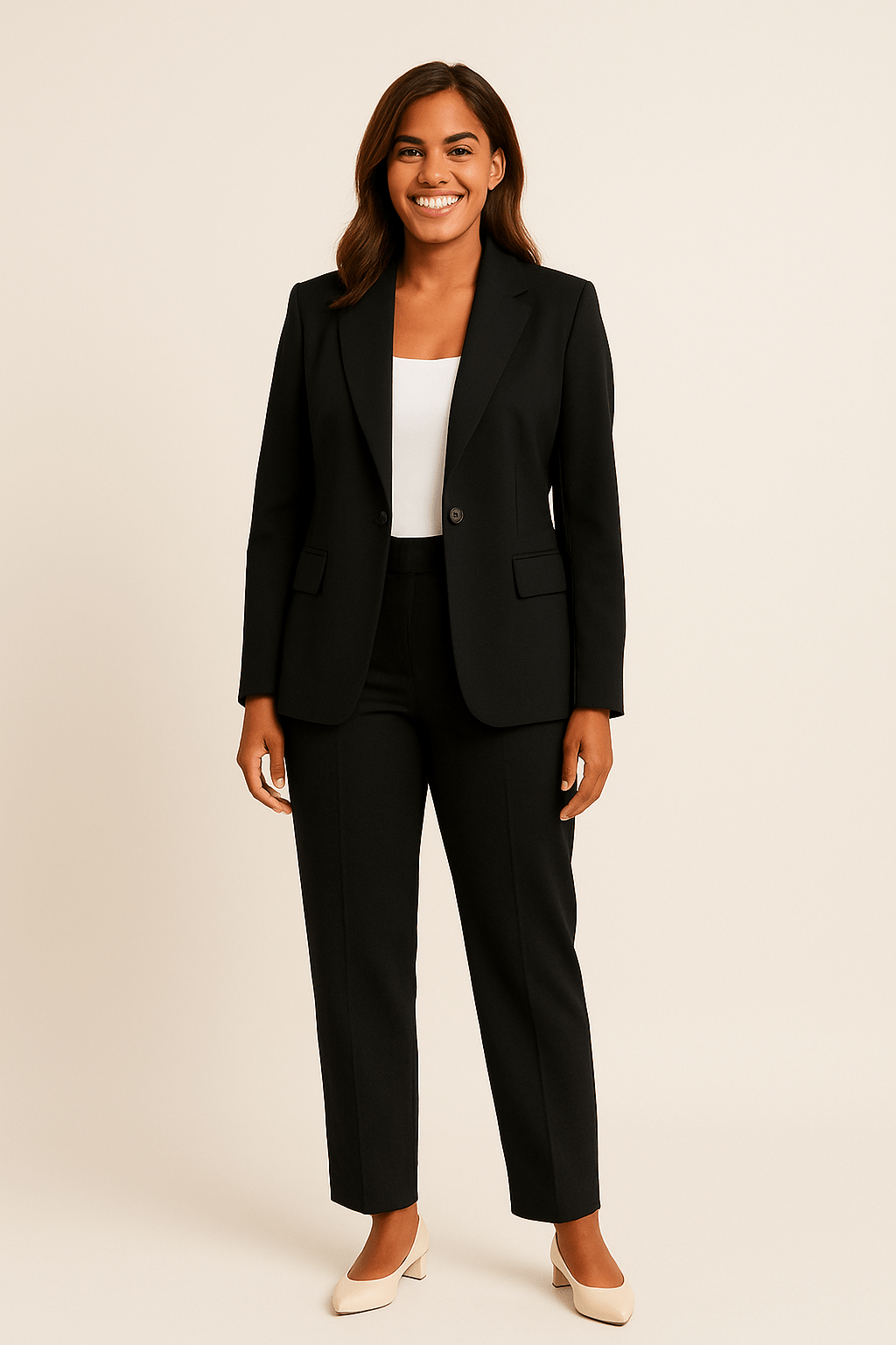 Two-Piece Blazer and Trouser Set for Women – Tailored Fit, Smart Office Wear, Available in Multiple Sizes