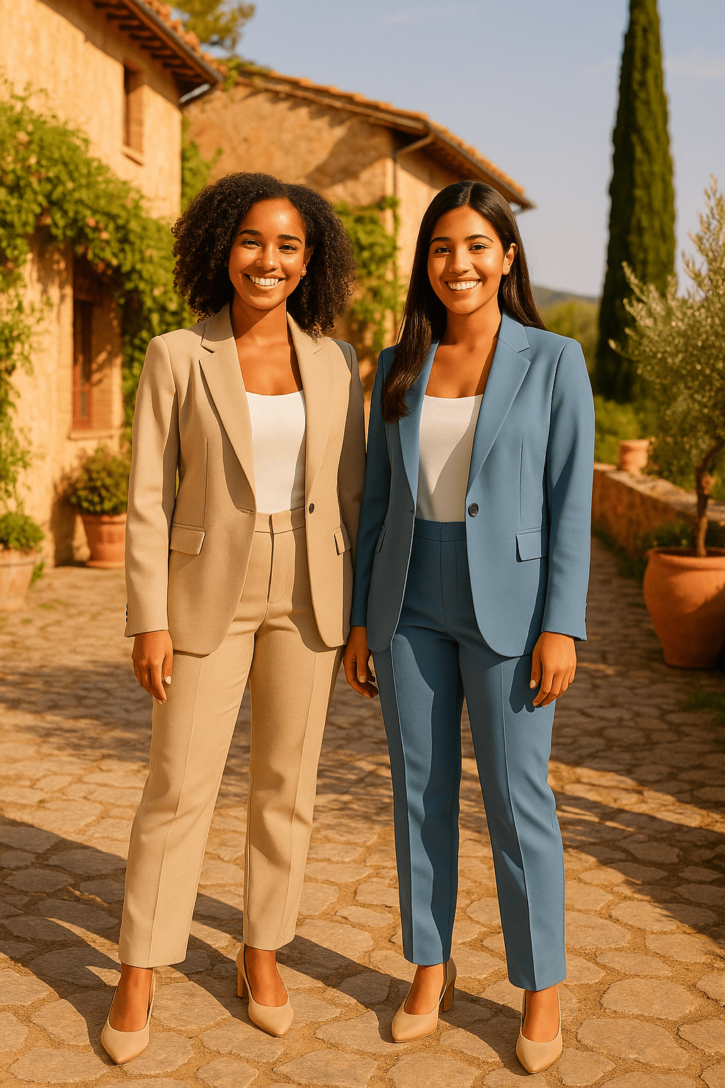 Two-Piece Blazer and Trouser Set for Women – Tailored Fit, Smart Office Wear, Available in Multiple Sizes