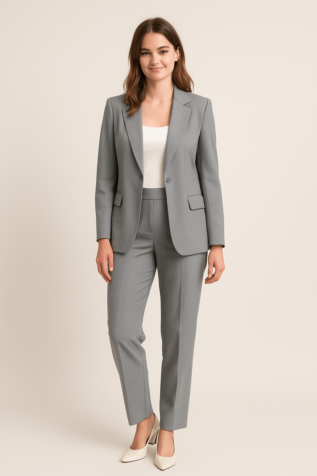 Two-Piece Blazer and Trouser Set for Women – Tailored Fit, Smart Office Wear, Available in Multiple Sizes