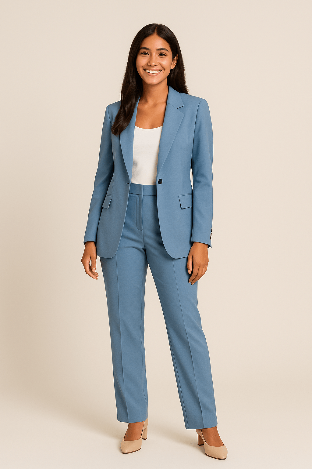 Two-Piece Blazer and Trouser Set for Women – Tailored Fit, Smart Office Wear, Available in Multiple Sizes
