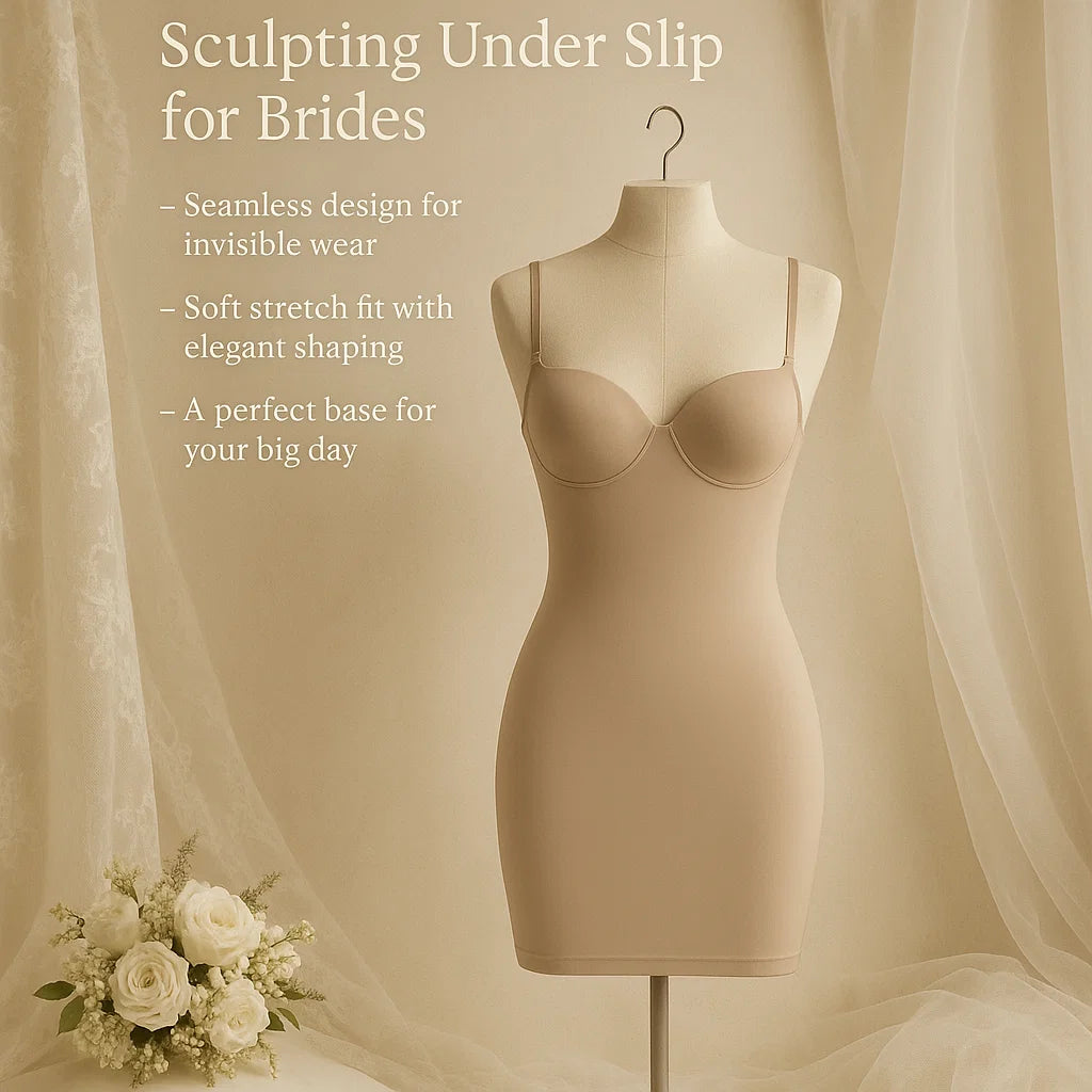 Sculpting Under Slip Bridal Shapewear Dress for Women - Body Shaper, Comfortable Fit, Seamless Design