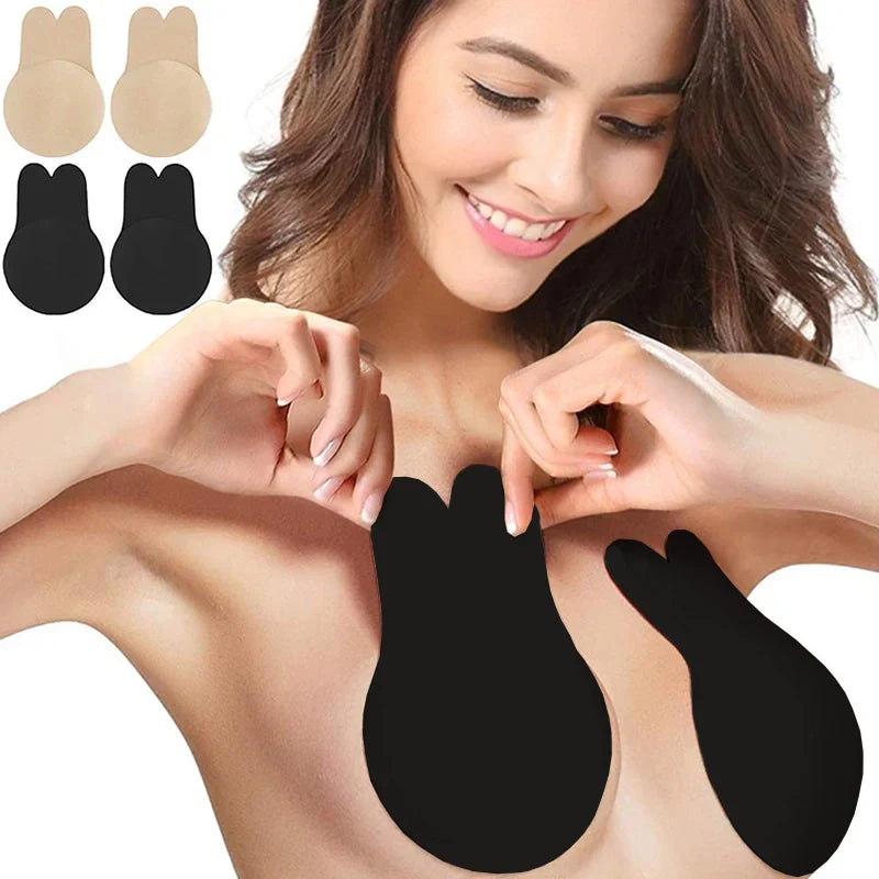 Adhesive Push-Up Bra | Invisible, Skin-Friendly Silicone & Comfortable for Backless Dresses