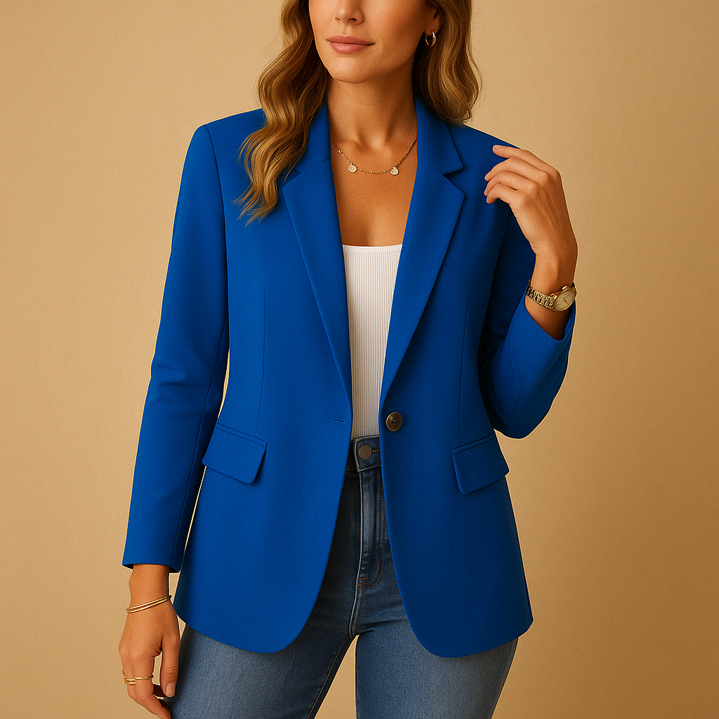 Tailored Women's Blazer with Comfortable Fit - Smart Casual Jacket for Work or Everyday Wear