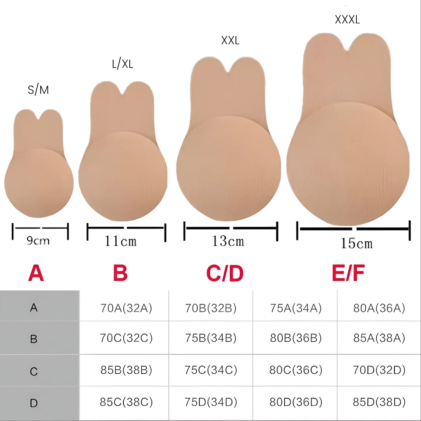 Adhesive Push-Up Bra | Invisible, Skin-Friendly Silicone & Comfortable for Backless Dresses