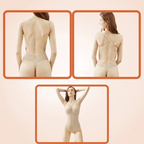 Invisible Backless Slimming Thong Bodysuit for Women - Shaping Underwear, Seamless Design