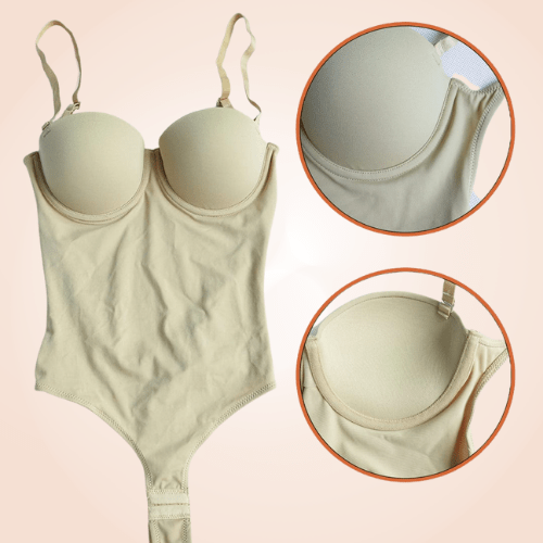 Invisible Backless Slimming Thong Bodysuit for Women - Shaping Underwear, Seamless Design