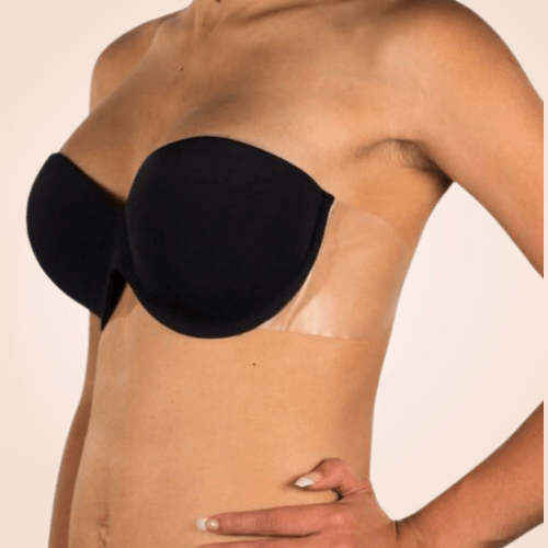 Invisible Stick-On Strapless Underwired Push-Up Bra for Women - Comfortable, Seamless, Skin Tone, Size A to E