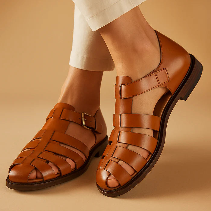 Stylish Leather Sandals for Women, Elegance and Comfortable Fit