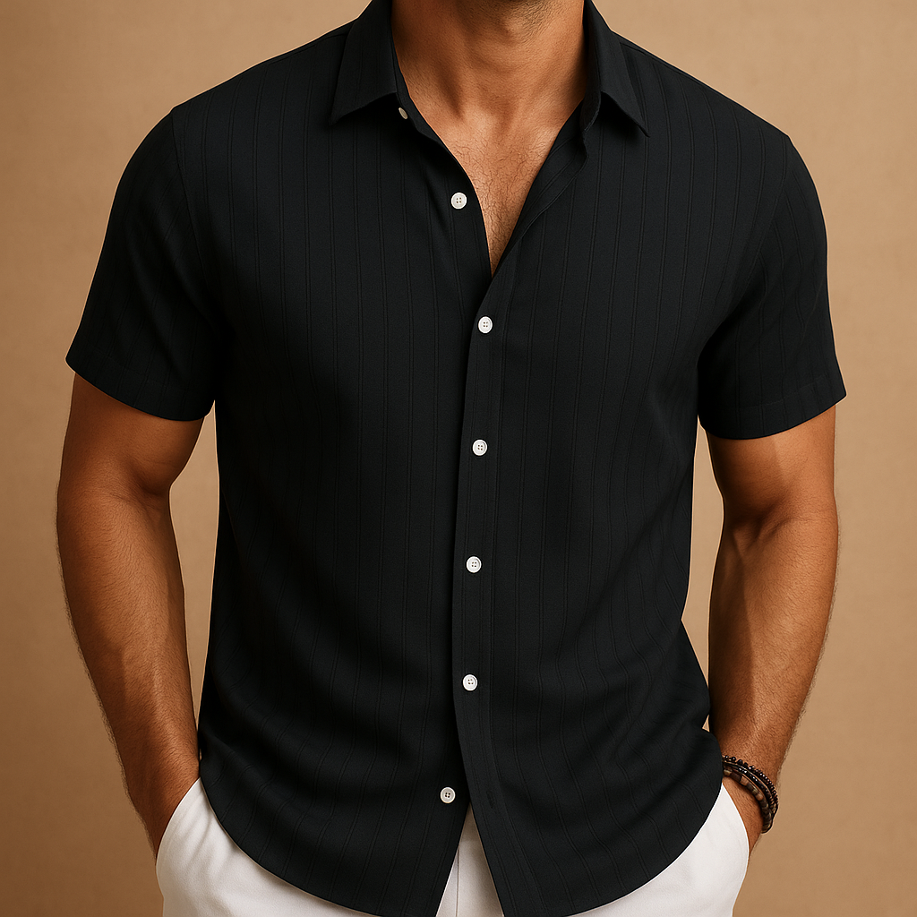 Lightweight Short Sleeve Summer Shirt for Men - Cotton Casual Top in Various Colors