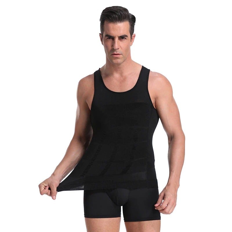 Men's Seamless Slimming Compression Body Shaper Vest for Abs Control and Support