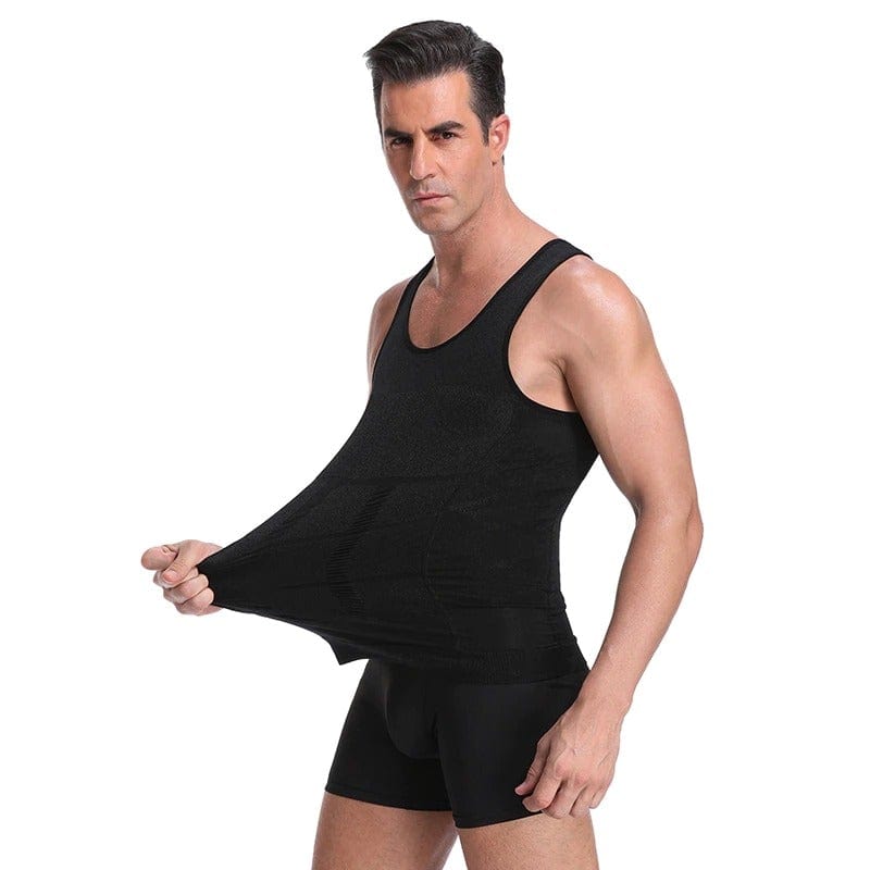 Men's Seamless Slimming Compression Body Shaper Vest for Abs Control and Support