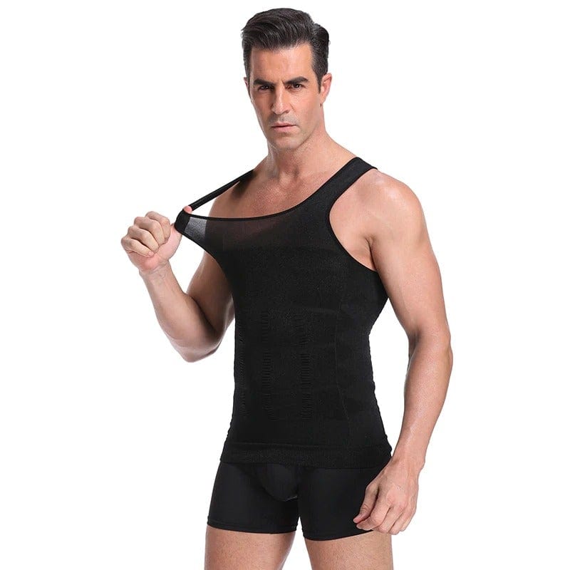 Men's Seamless Slimming Compression Body Shaper Vest for Abs Control and Support