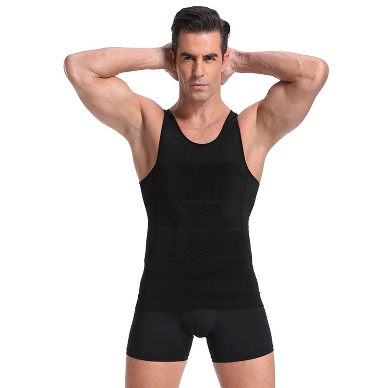 Men's Seamless Slimming Compression Body Shaper Vest for Abs Control and Support