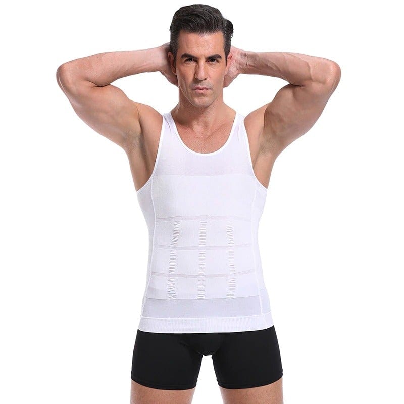 Men's Seamless Slimming Compression Body Shaper Vest for Abs Control and Support