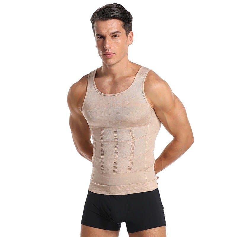 Men's Seamless Slimming Compression Body Shaper Vest for Abs Control and Support