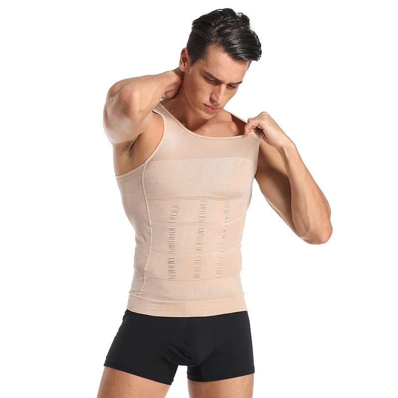Men's Seamless Slimming Compression Body Shaper Vest for Abs Control and Support