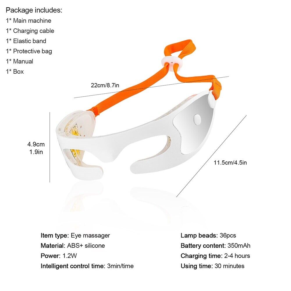 LED Infrared Eye Mask | Clinically Proven for Fine Lines, Dark Circles & Sagging Skin Treatment