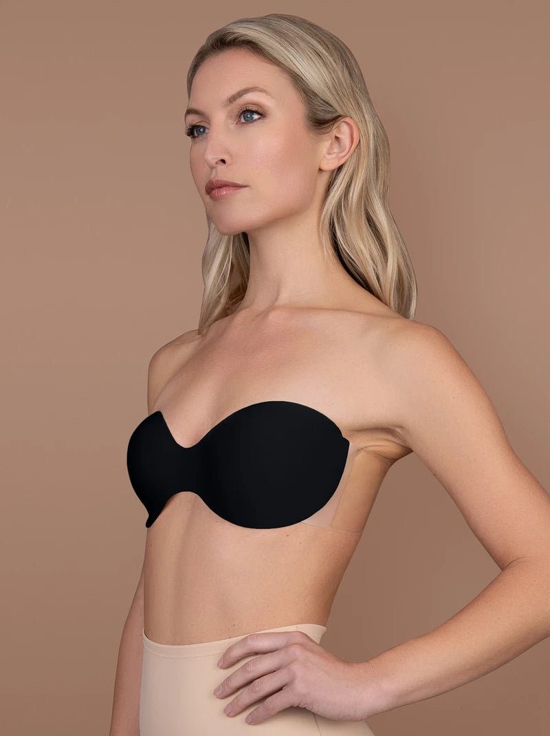 Invisible Stick-On Strapless Underwired Push-Up Bra for Women - Comfortable, Seamless, Skin Tone, Size A to E