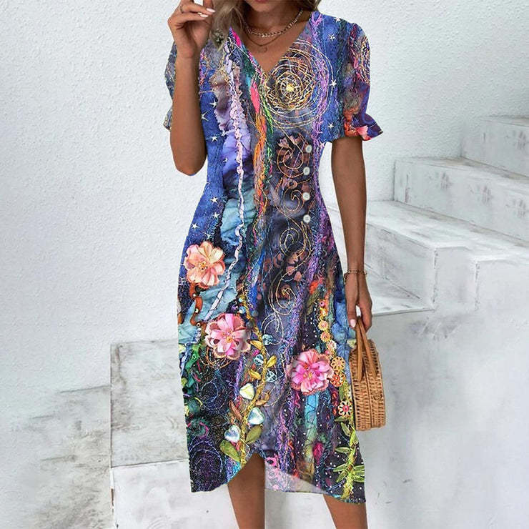 Women's Summer Dress - Lightweight Cotton Casual Dress for Women Ideal for Warm Weather - Available in Various Sizes