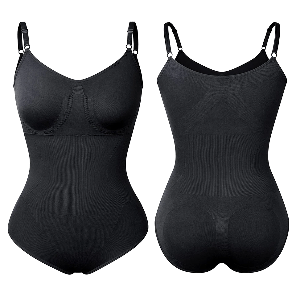 Women’s Full Body V Neck Tummy Control Shaper Bodysuit - Slimming, Comfortable Fit for Everyday Wear