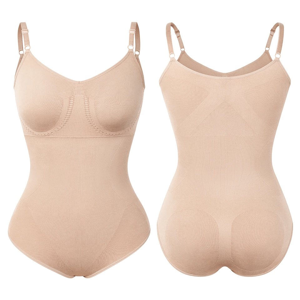 Women’s Full Body V Neck Tummy Control Shaper Bodysuit - Slimming, Comfortable Fit for Everyday Wear