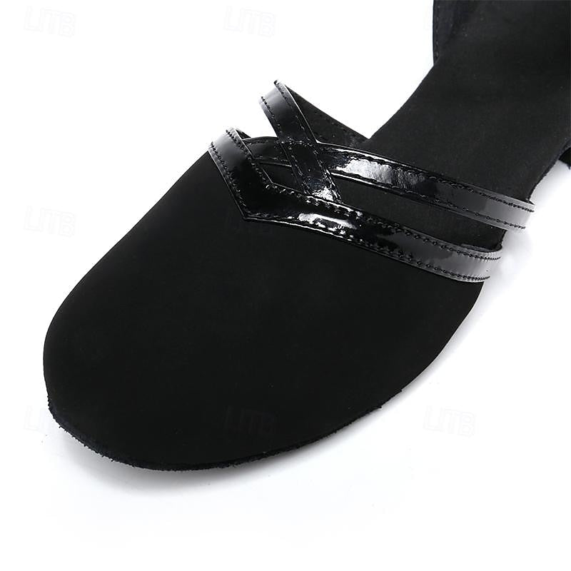 Modern Dance Shoes for Women | High-Quality Suede, Soft Insole & Adjustable Strap for Professional Training and Events