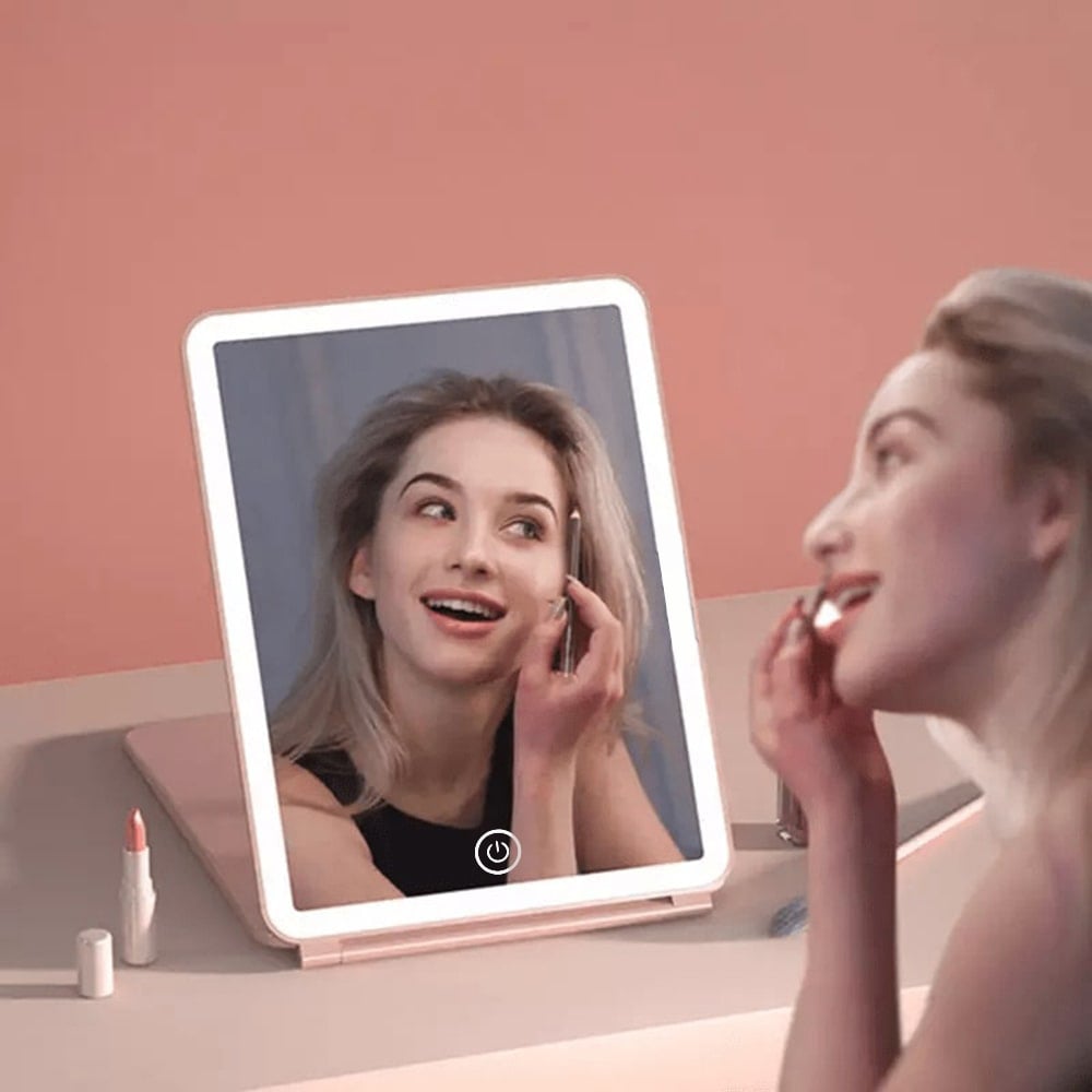Cosmetic Mirror with 3 Light Settings | Touch Sensor, USB Rechargeable & Ideal for Makeup Application