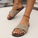 Orthopaedic Flat Sandals | Adjustable Buckle Straps for All-Day Comfort & Everyday Wear