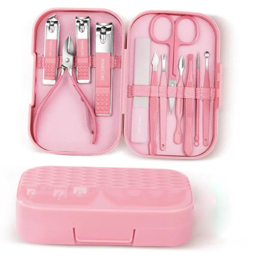 12pcs Stainless Steel Manicure Set – Complete Nail Care Tools for Perfectly Polished Nail
