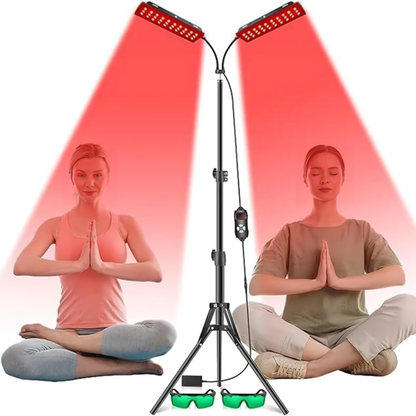 Red Light Therapy Lamp with 2 Heads – Infrared Therapy for Pain Relief, Skin Health & Healing