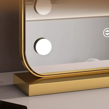 Large Arched Vanity Mirror with 17 LED Bulbs | Dimmable Brightness, 3 Light Modes & USB Charging for Makeup and Dressing Tables