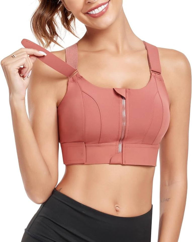 Adjustable Supportive Sports Bra for High-Impact Workouts & Running - Comfortable Fit for All Sizes